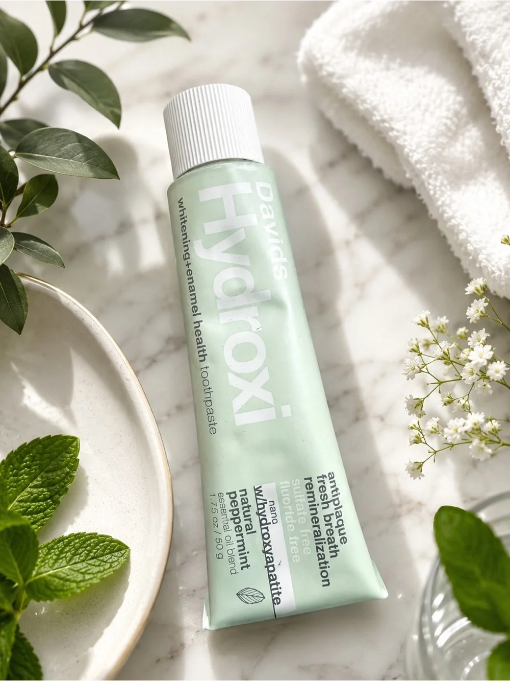 NEW Davids Hydroxi Nano Hydroxyapatite Whitening Toothpaste Peppermint 1.75oz